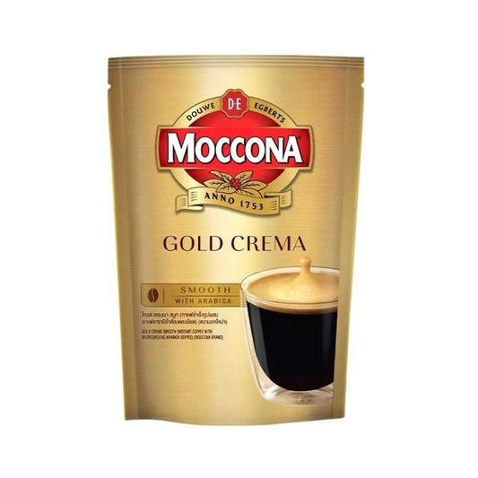 มอคโคน่าโกลด์เครมมาสมูทกาแฟสำเร็จรูปผสมกาแฟอาราบิก้าคั่วบดละเอียด 35g