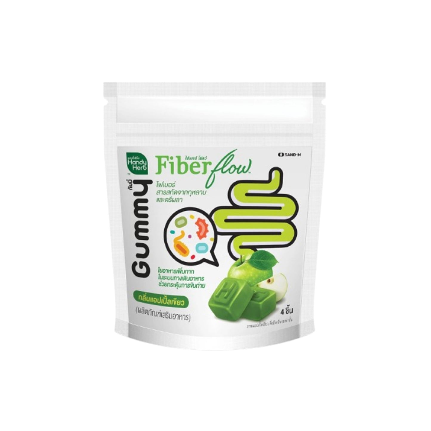 แฮนดี้เฮิร์บกัมมี่ไฟเบอร์โฟลว์แอปเปิ้ลเขียว 24g
