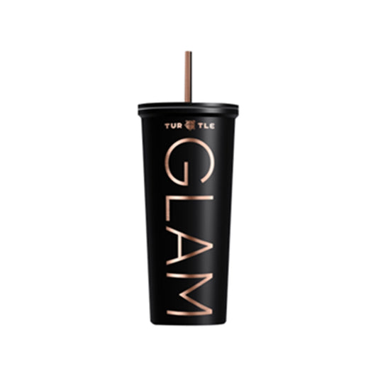 เทอร์เทิล แก้วน้ำสเตนเลสพร้อมหลอด สีดำ 18oz